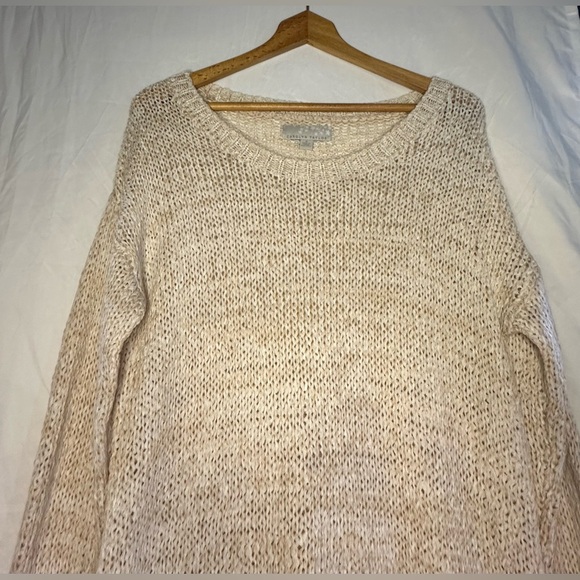 Carolyn Taylor Women’s Tan Long Sleeve Crew Neck Sweater size Medium - Picture 3 of 12